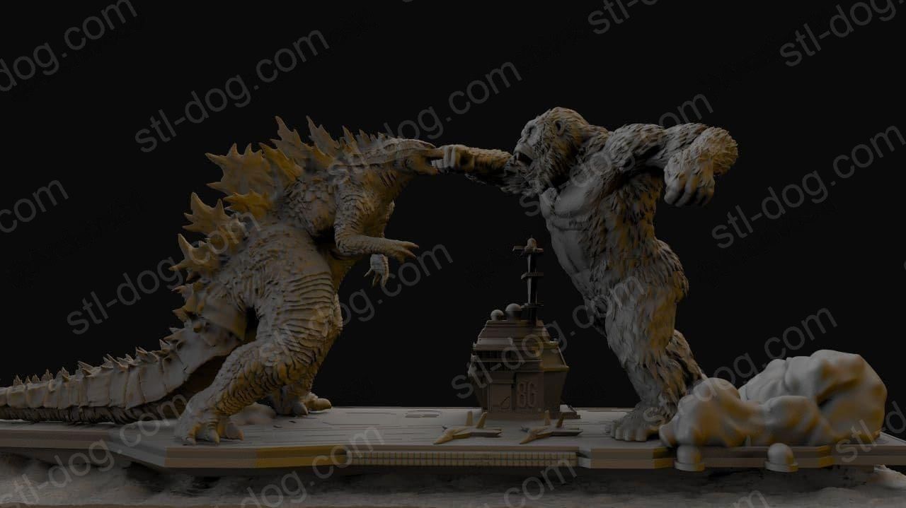 金刚 Vs 哥斯拉 3D打印图纸